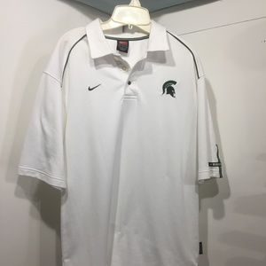 Nike Michigan State Spartans Polo Shirt Mens Med